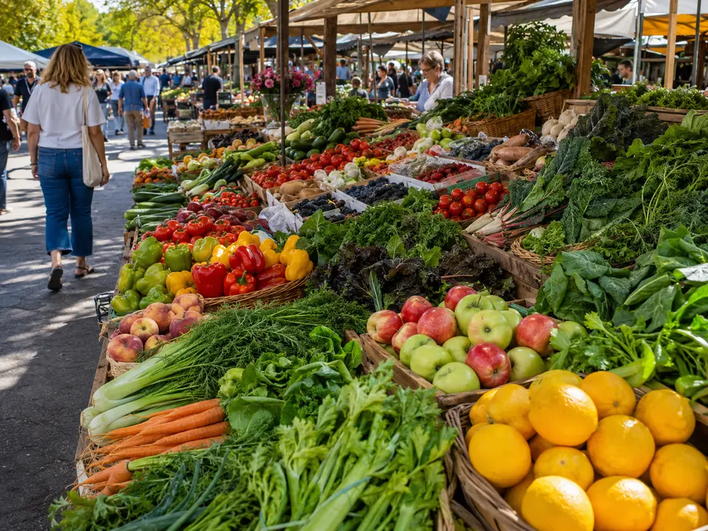 A detailed market photo — the kind of image where AVIF’s efficiency shows most.